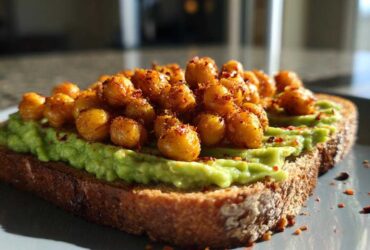 Avocado Toast with Spiced Chickpeas