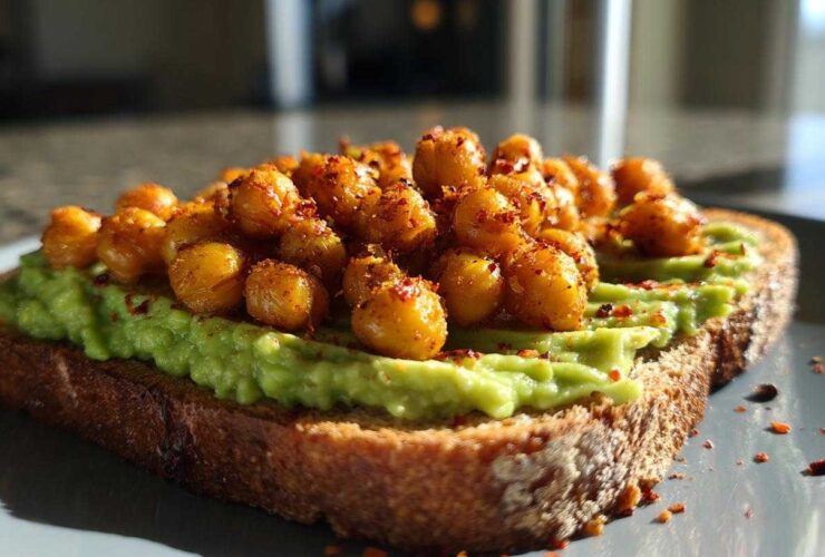 Avocado Toast with Spiced Chickpeas
