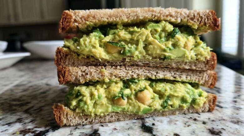 Avocado and Chickpea Salad Sandwich