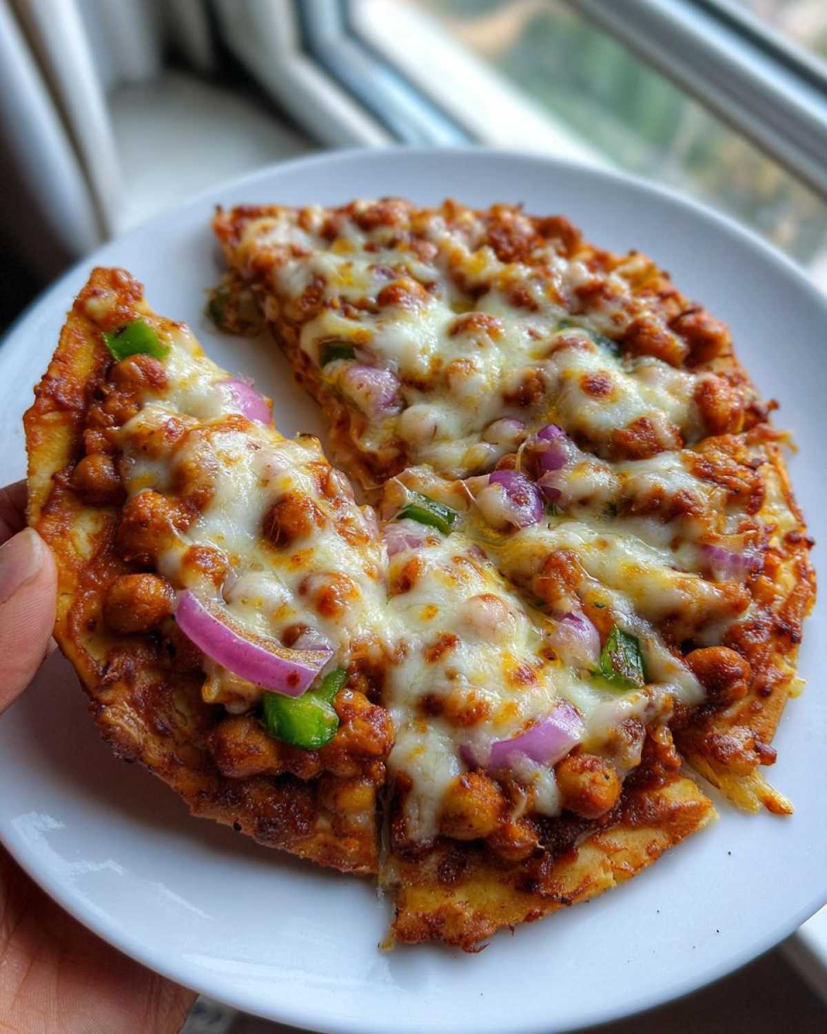 BBQ Chickpea Flatbread Pizzas - detail 2