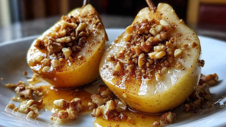 Baked Pears with Honey and Walnuts