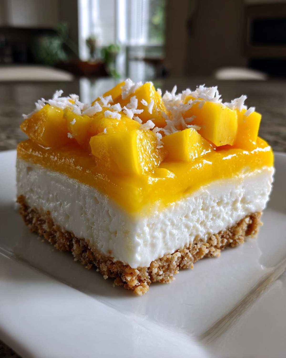 Coconut Mango Chia Cheesecake - detail 1