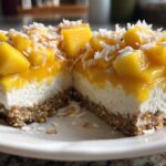 Coconut Mango Chia Cheesecake