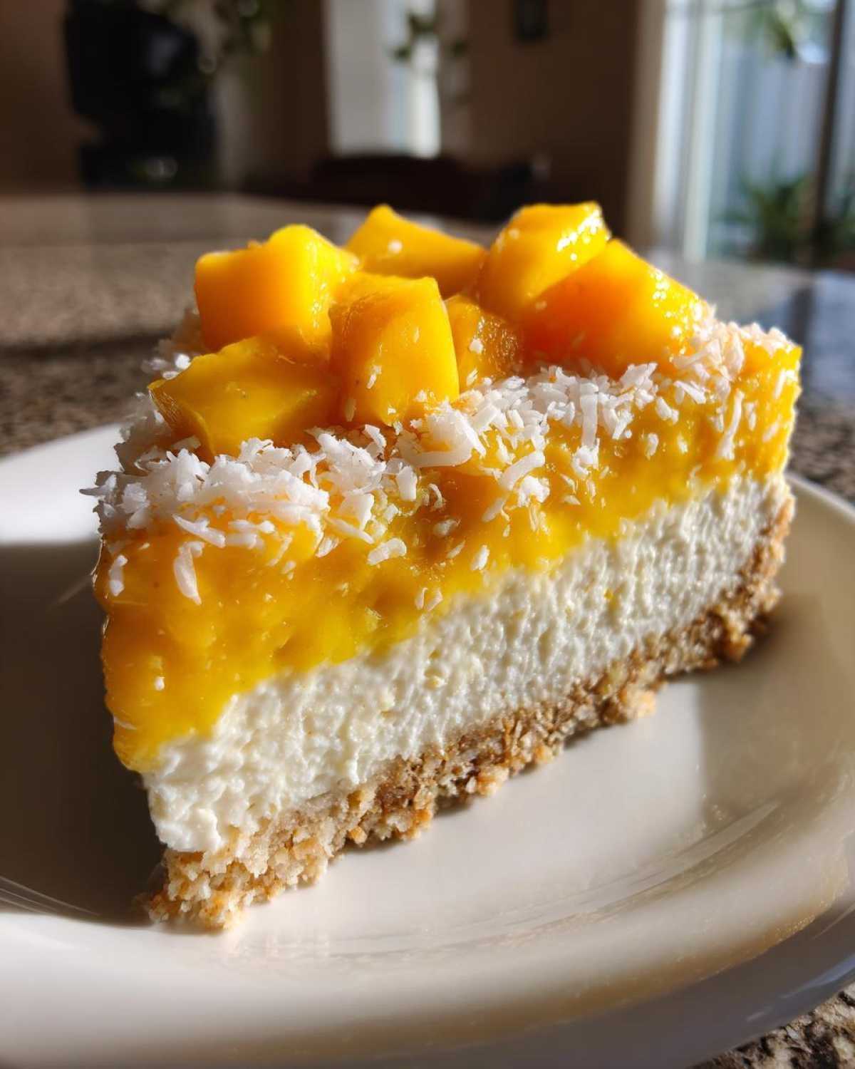 Coconut Mango Chia Cheesecake - detail 3