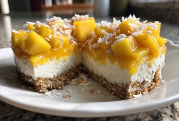 Coconut Mango Chia Cheesecake