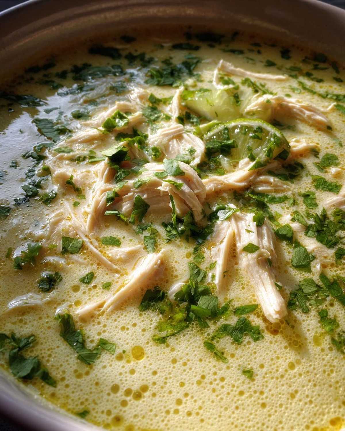 Creamy Coconut Lime Chicken Soup - detail 2