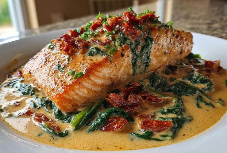 Creamy Tuscan Salmon One-Skillet