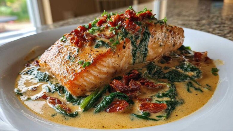 Creamy Tuscan Salmon One-Skillet
