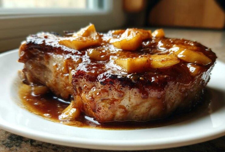 Crockpot Maple Apple Pork Chops