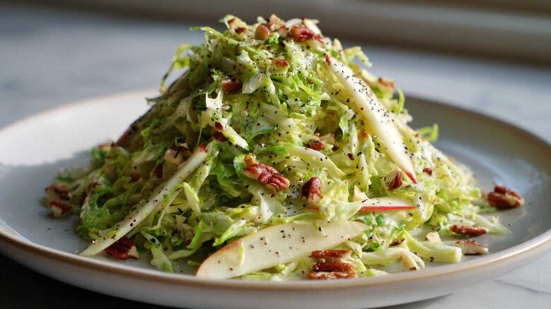 Crunchy Apple Brussels Sprout Slaw
