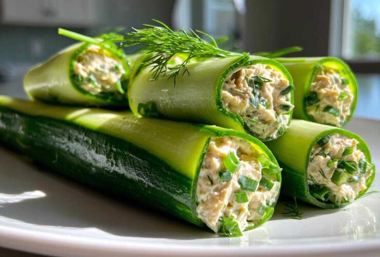 Cucumber Hummus Roll-Ups