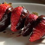 Dark Chocolate Covered Strawberry Skewers