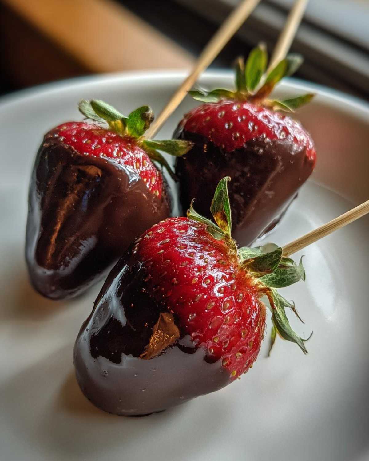 Dark Chocolate Covered Strawberry Skewers - detail 3