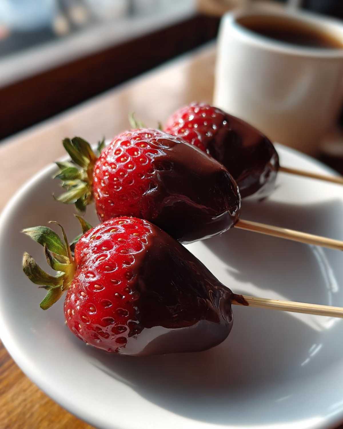 Dark Chocolate Covered Strawberry Skewers - detail 4