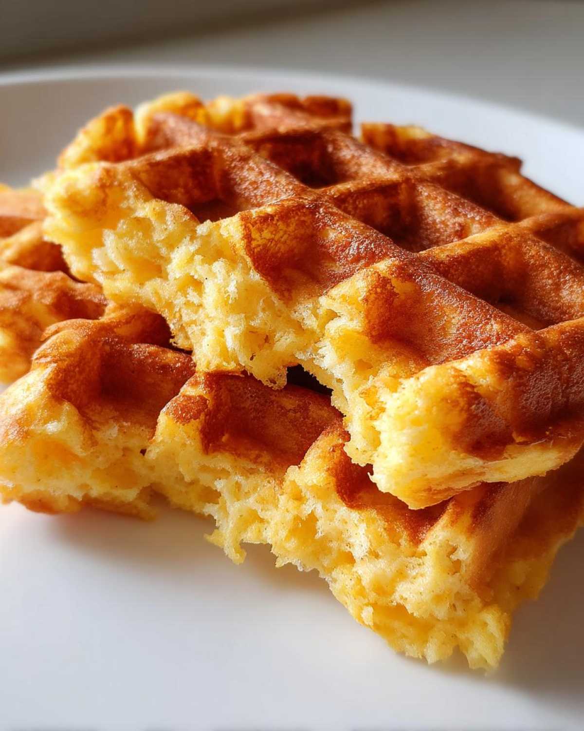 Egg-Free Vegan Cornbread Waffles - detail 2