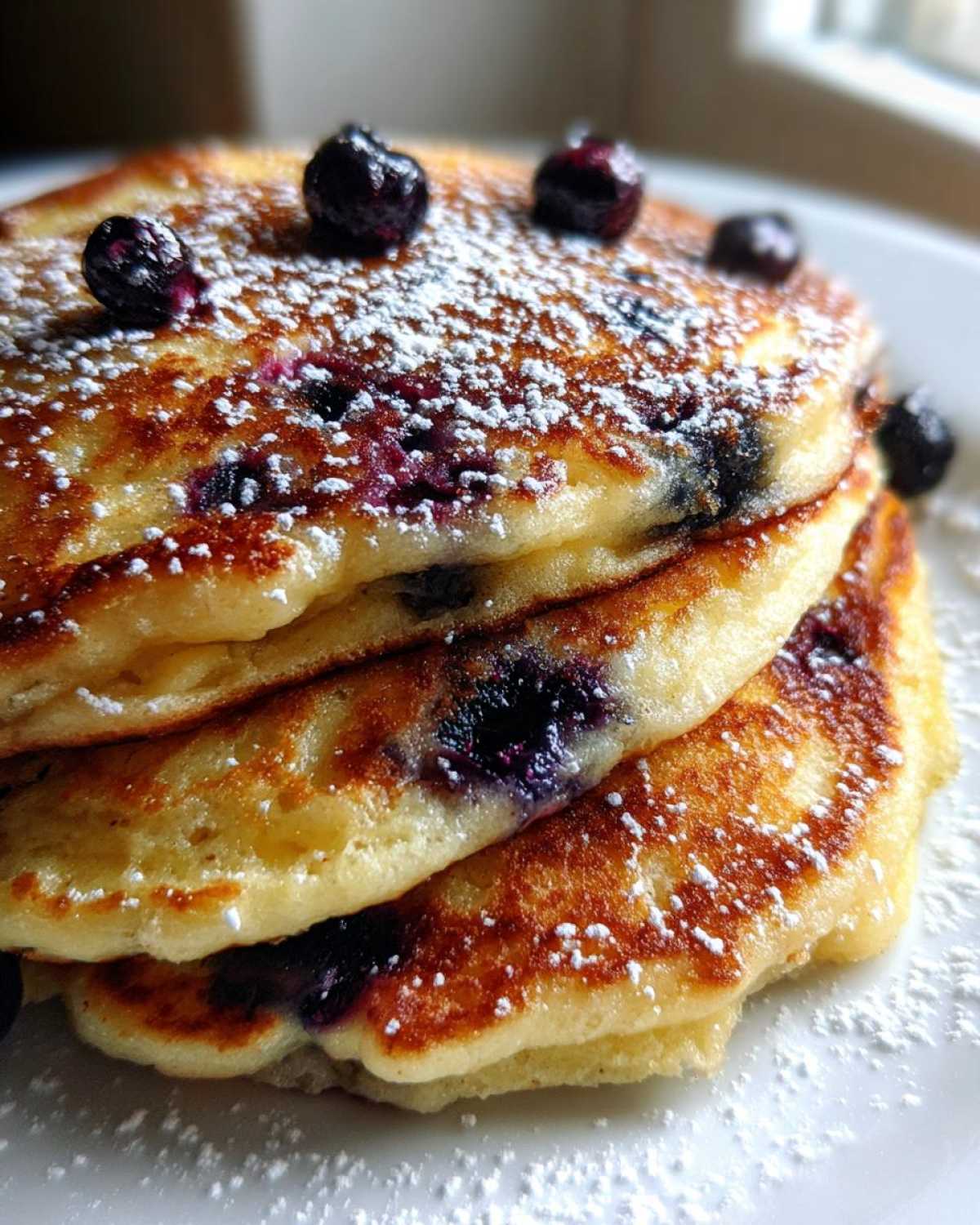 Fluffy Blueberry Oatmeal Pancakes - detail 2