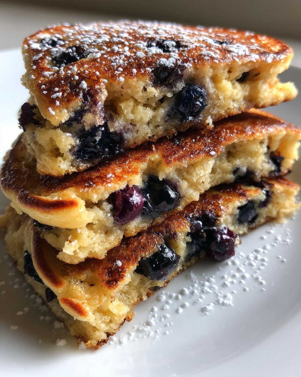 Fluffy Blueberry Oatmeal Pancakes - detail 3