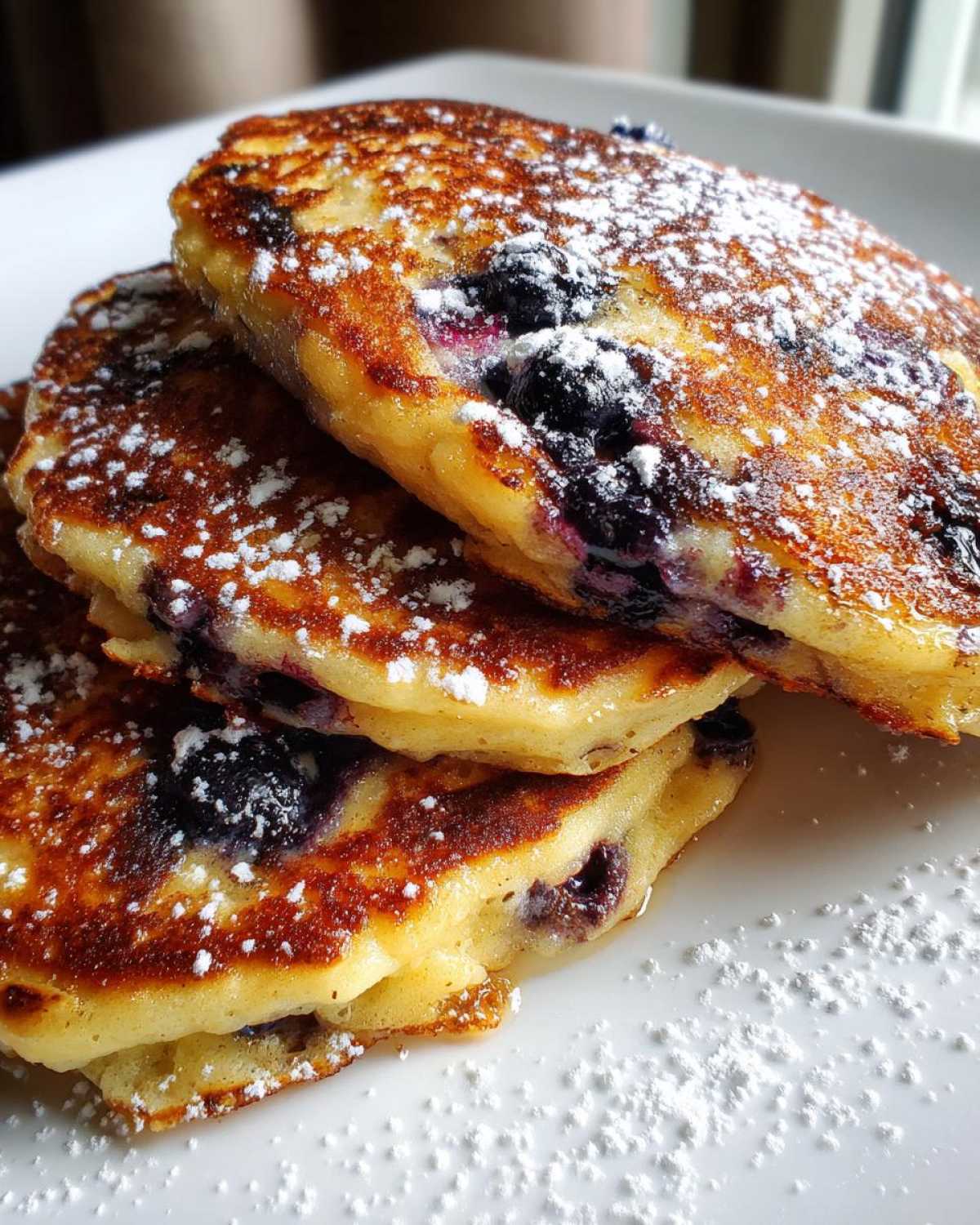 Fluffy Blueberry Oatmeal Pancakes - detail 4