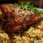 Garlic Herb Chicken Thighs with Quinoa Pilaf