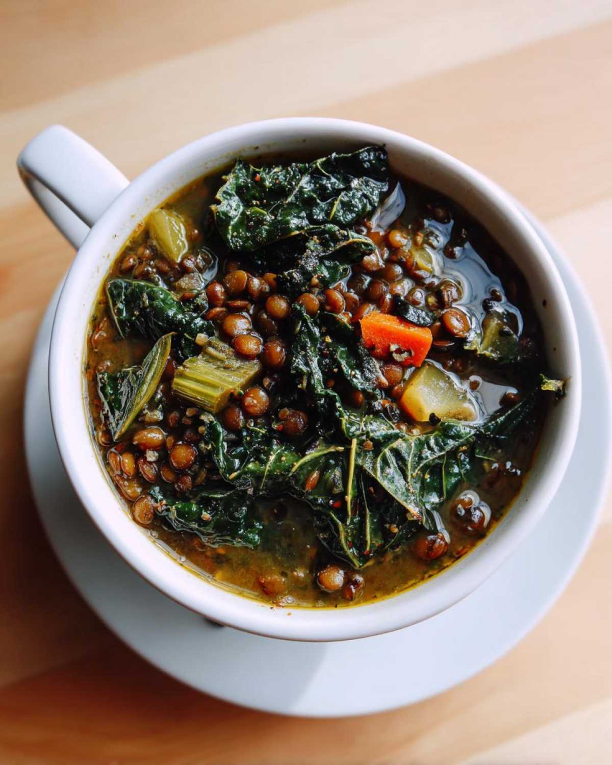 Hearty Lentil and Kale Soup - detail 1