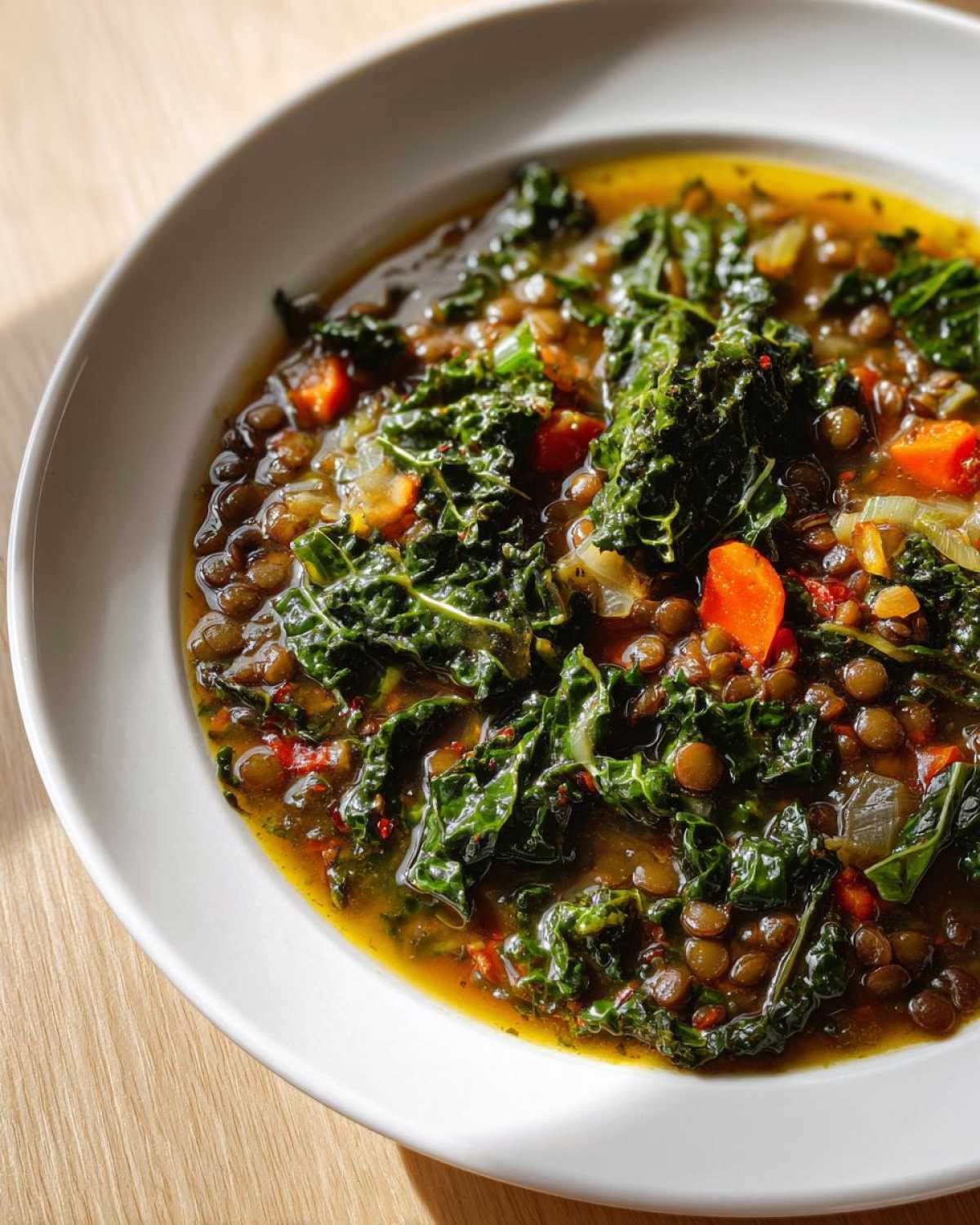 Hearty Lentil and Kale Soup - detail 3
