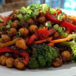 Honey Garlic Chickpea Stir Fry