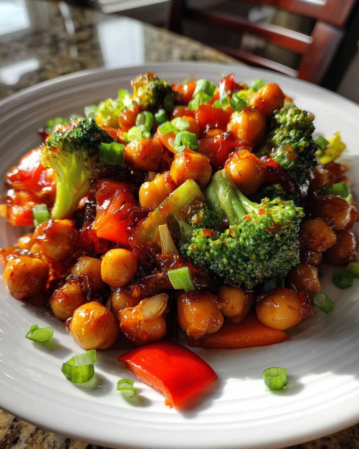 Honey Garlic Chickpea Stir Fry - detail 2
