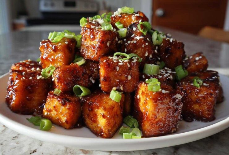 Honey Lemon Garlic Miso Tofu