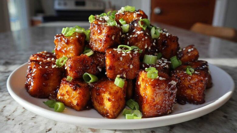 Honey Lemon Garlic Miso Tofu