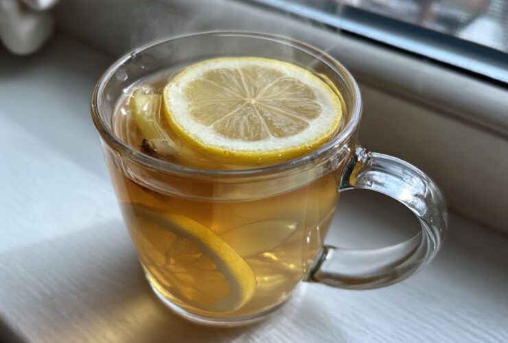 Hot Ginger Lemon Water Detox Drink