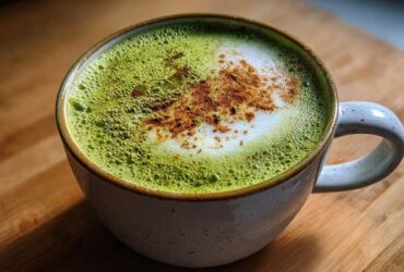 Hot Matcha Almond Milk Latte
