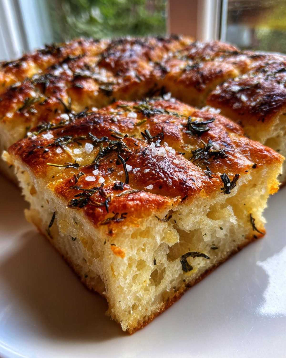 Italian Herb Focaccia Bread (One Bowl) - detail 2