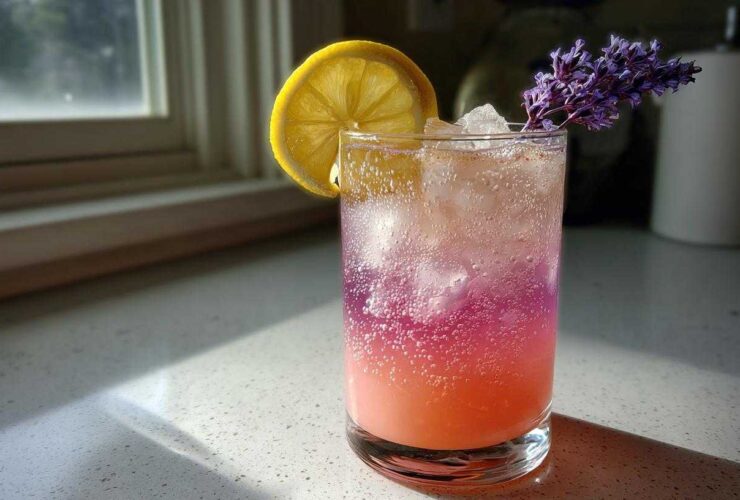 Lavender Strawberry Lemonade Spritzer