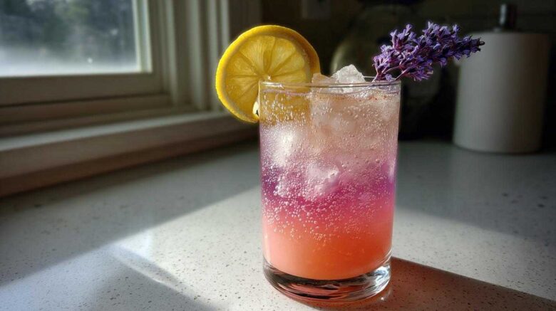 Lavender Strawberry Lemonade Spritzer