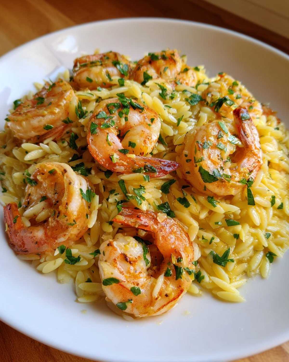 Lemon Garlic Shrimp and Orzo - detail 1