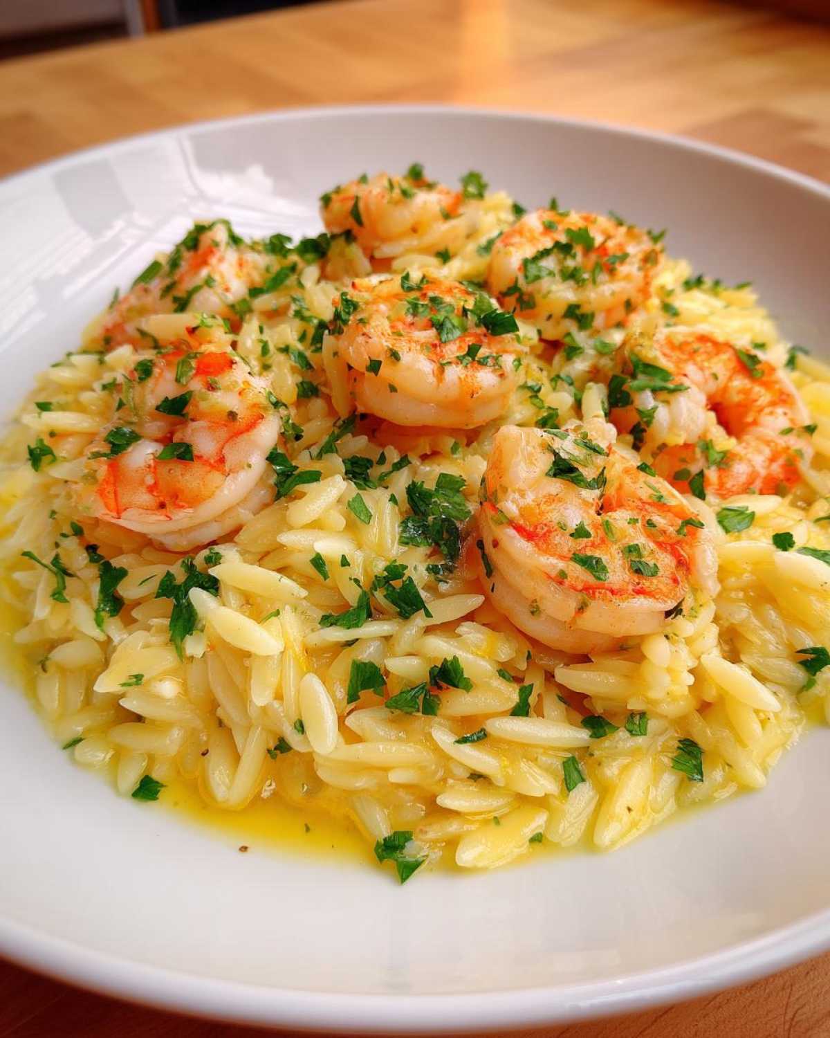 Lemon Garlic Shrimp and Orzo - detail 2