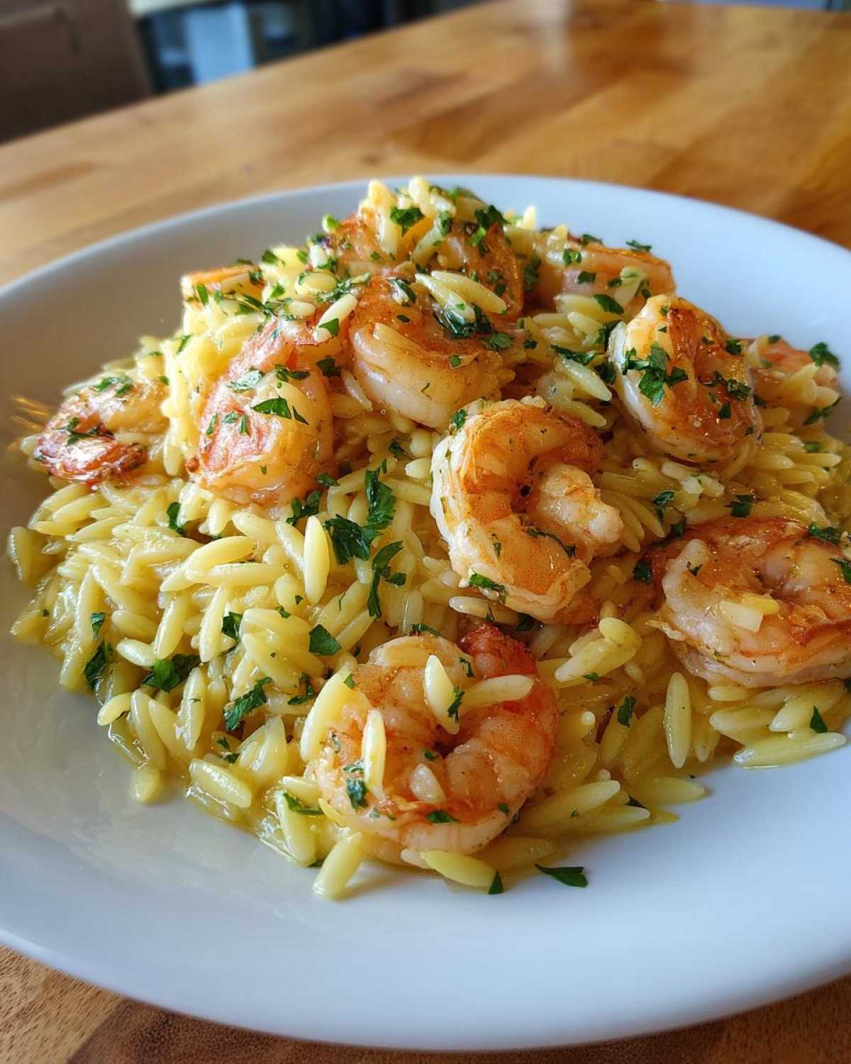 Lemon Garlic Shrimp and Orzo - detail 3