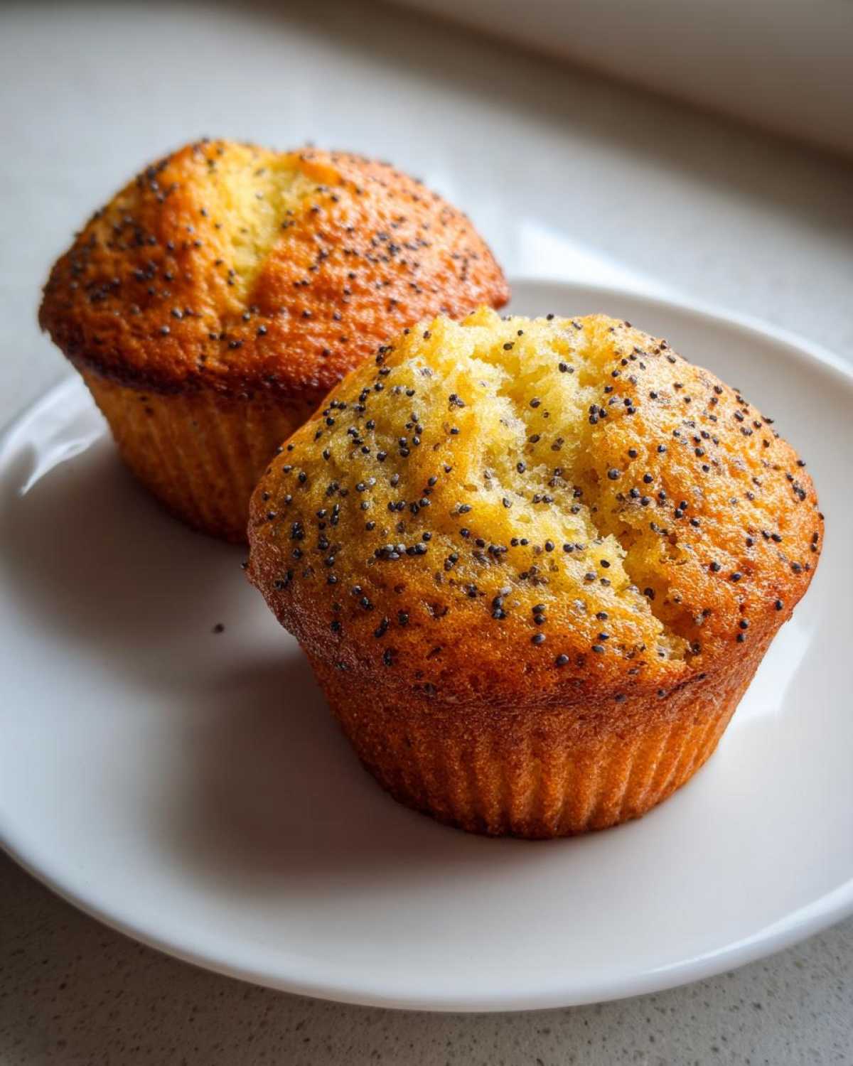 Lemon Poppy Seed Muffins (Low Sugar) - detail 1