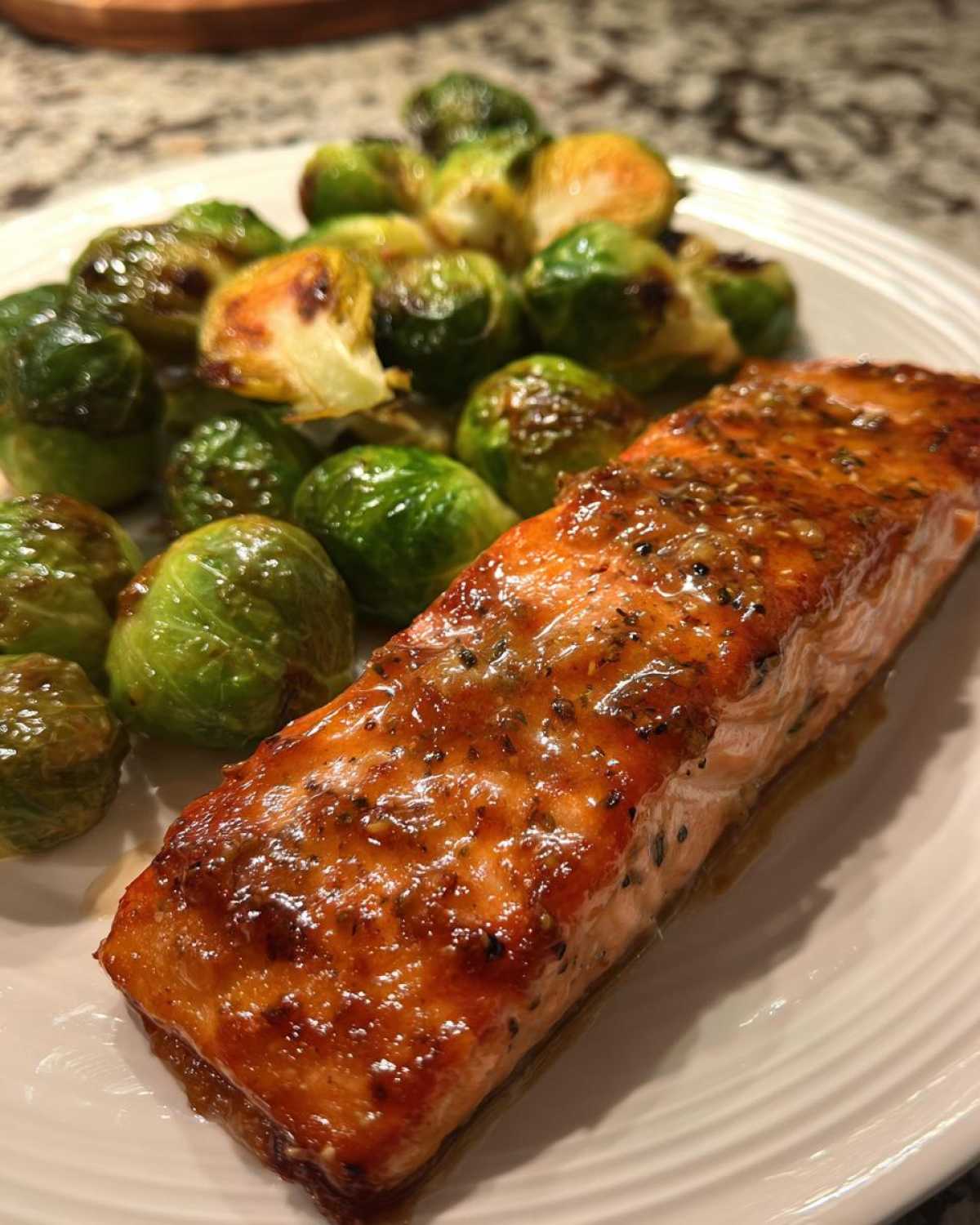 Maple Dijon Salmon with Brussels - detail 1