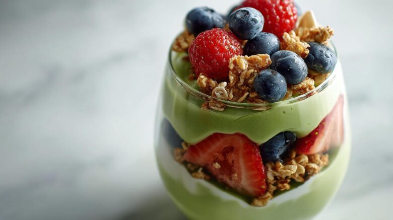 Matcha Avocado Yogurt Parfait