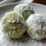 Matcha Coconut Snowball Cookies