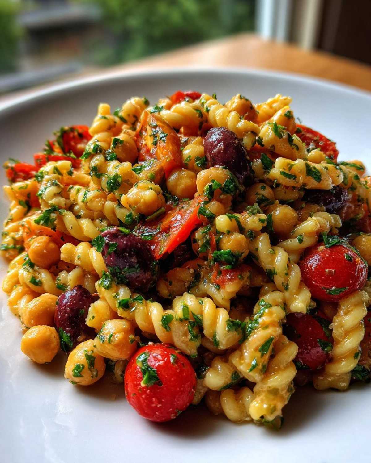 Mediterranean Chickpea Pasta Salad - detail 1