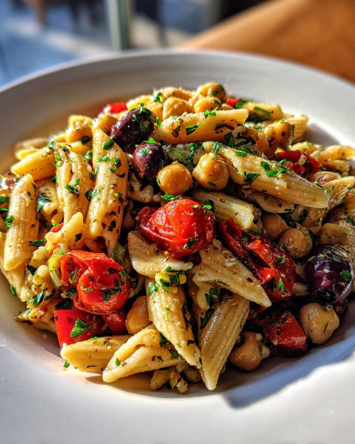 Mediterranean Chickpea Pasta Salad - detail 3