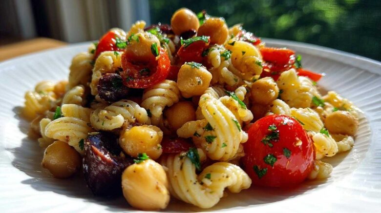 Mediterranean Chickpea Pasta Salad