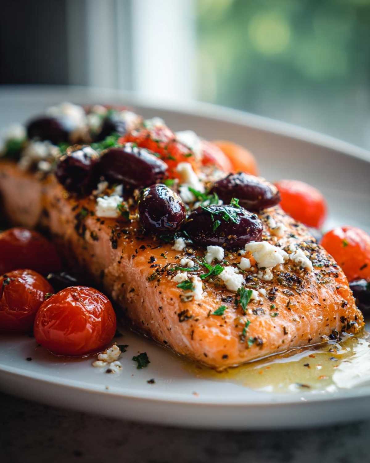 Mediterranean Sheet Pan Salmon - detail 1