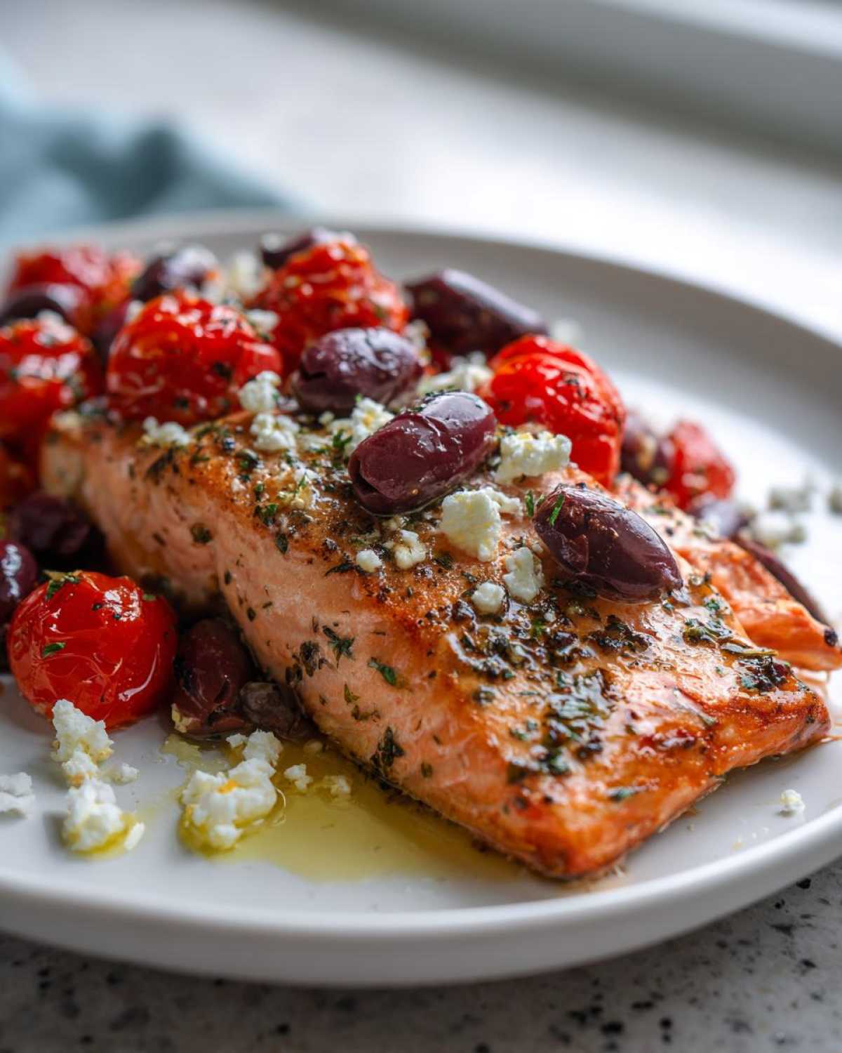 Mediterranean Sheet Pan Salmon - detail 2