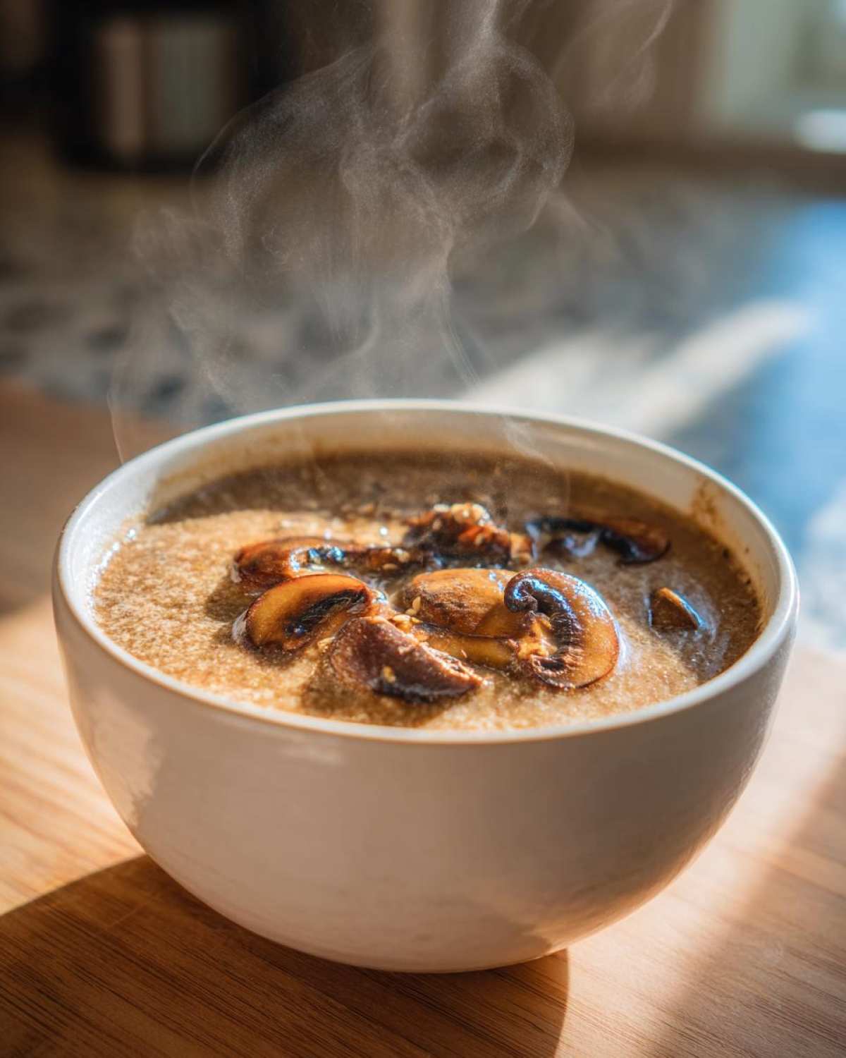 Miso Tahini Soup with Mushrooms - detail 1