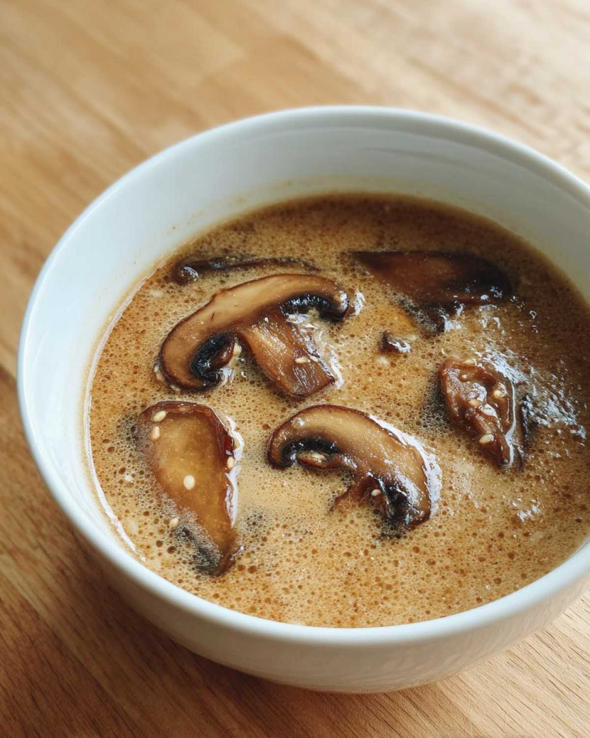 Miso Tahini Soup with Mushrooms - detail 3