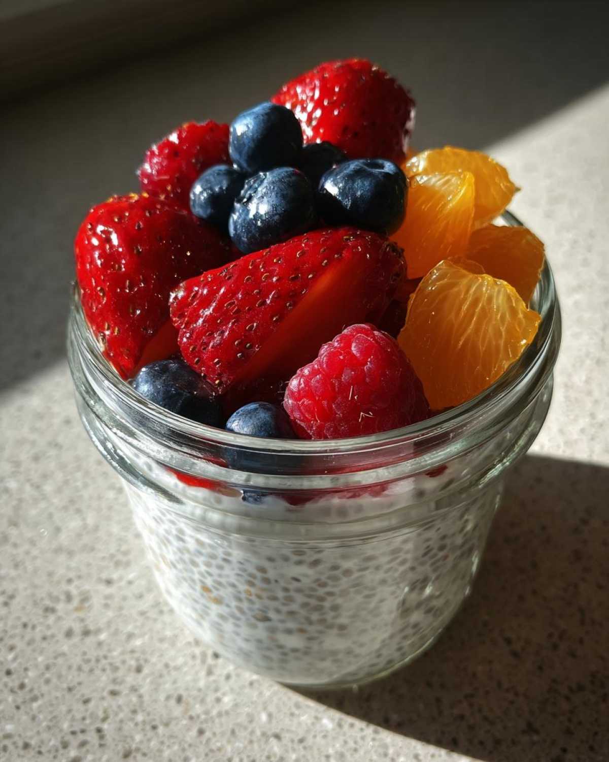 Overnight Chia Pudding with Citrus Berries - detail 1