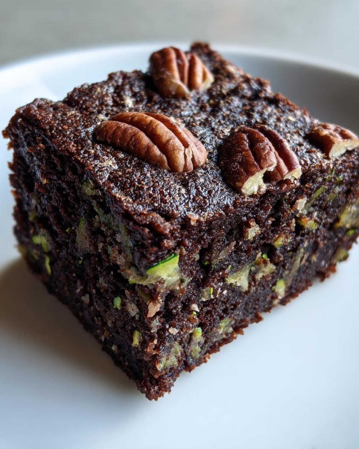 Paleo Zucchini Brownies with Pecans - detail 4